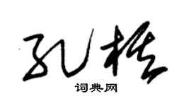 朱锡荣孔棋草书个性签名怎么写