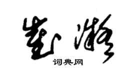 朱锡荣崔凝草书个性签名怎么写