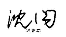 朱锡荣沈闪草书个性签名怎么写