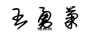 朱锡荣王勇菊草书个性签名怎么写