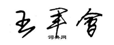 朱锡荣王军会草书个性签名怎么写