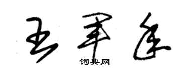 朱锡荣王军年草书个性签名怎么写