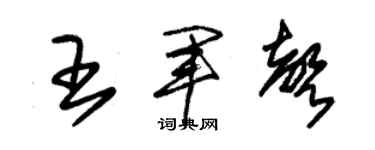 朱锡荣王军声草书个性签名怎么写