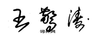 朱锡荣王惊涛草书个性签名怎么写