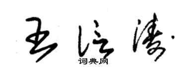 朱锡荣王信涛草书个性签名怎么写