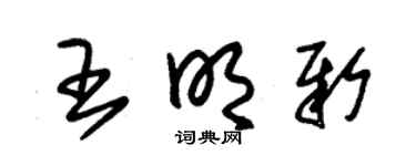 朱锡荣王明新草书个性签名怎么写