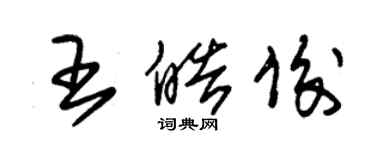 朱锡荣王皓俊草书个性签名怎么写