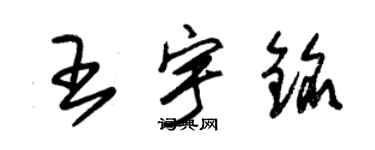 朱锡荣王宇铭草书个性签名怎么写