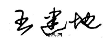 朱锡荣王建地草书个性签名怎么写