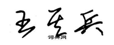 朱锡荣王其兵草书个性签名怎么写