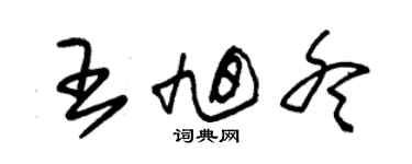 朱锡荣王旭冬草书个性签名怎么写