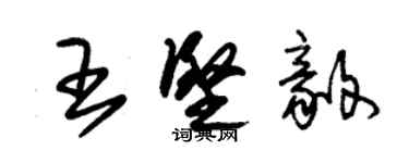 朱锡荣王坚毅草书个性签名怎么写