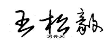 朱锡荣王松毅草书个性签名怎么写
