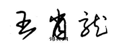 朱锡荣王肖龙草书个性签名怎么写