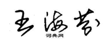 朱锡荣王海芬草书个性签名怎么写