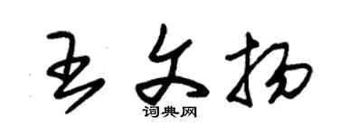 朱锡荣王文扬草书个性签名怎么写