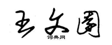 朱锡荣王文园草书个性签名怎么写