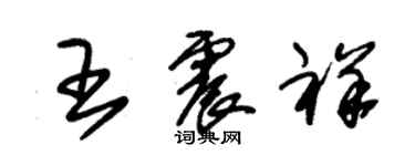 朱锡荣王震祥草书个性签名怎么写