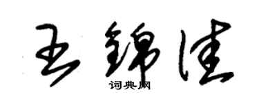 朱锡荣王锦佳草书个性签名怎么写