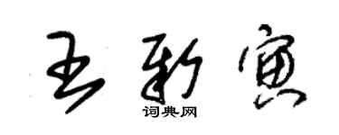 朱锡荣王新寅草书个性签名怎么写