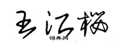 朱锡荣王江樱草书个性签名怎么写