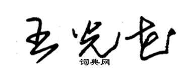 朱锡荣王光花草书个性签名怎么写