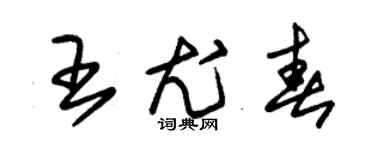 朱锡荣王尤春草书个性签名怎么写