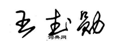 朱锡荣王武勋草书个性签名怎么写