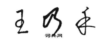 骆恒光王乃禾草书个性签名怎么写