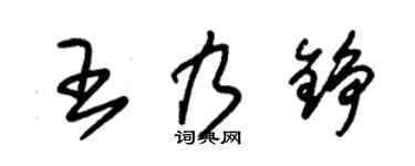 朱锡荣王乃铮草书个性签名怎么写