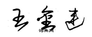 朱锡荣王金连草书个性签名怎么写