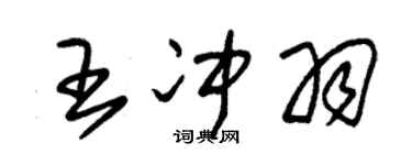 朱锡荣王冲羽草书个性签名怎么写