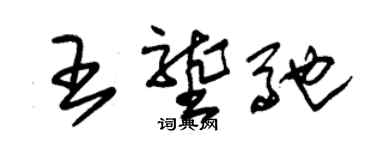 朱锡荣王垄驰草书个性签名怎么写