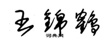 朱锡荣王锦鹤草书个性签名怎么写