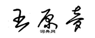 朱锡荣王原梦草书个性签名怎么写