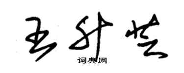 朱锡荣王升芝草书个性签名怎么写