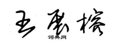 朱锡荣王展榕草书个性签名怎么写