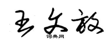 朱锡荣王文放草书个性签名怎么写