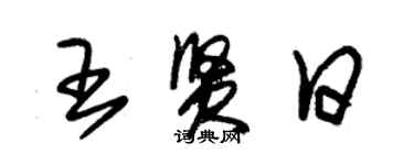 朱锡荣王贤日草书个性签名怎么写
