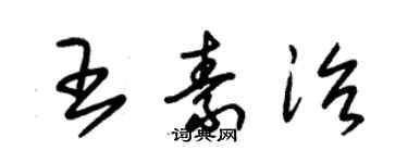朱锡荣王素治草书个性签名怎么写