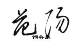 骆恒光范阳草书个性签名怎么写