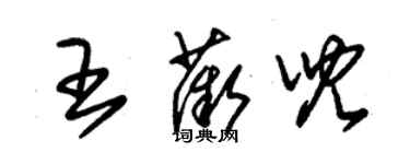 朱锡荣王薇儿草书个性签名怎么写