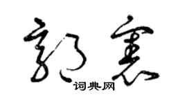 曾庆福郭宪草书个性签名怎么写