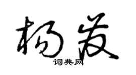 曾庆福杨发草书个性签名怎么写