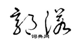 曾庆福郭诺草书个性签名怎么写