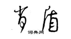 曾庆福肖盾草书个性签名怎么写