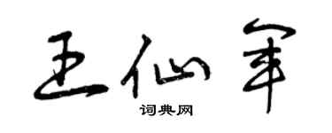 曾庆福王仙军草书个性签名怎么写