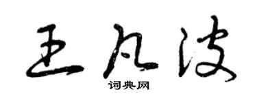 曾庆福王凡波草书个性签名怎么写