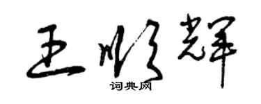 曾庆福王顺辉草书个性签名怎么写