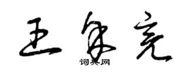 曾庆福王余亮草书个性签名怎么写